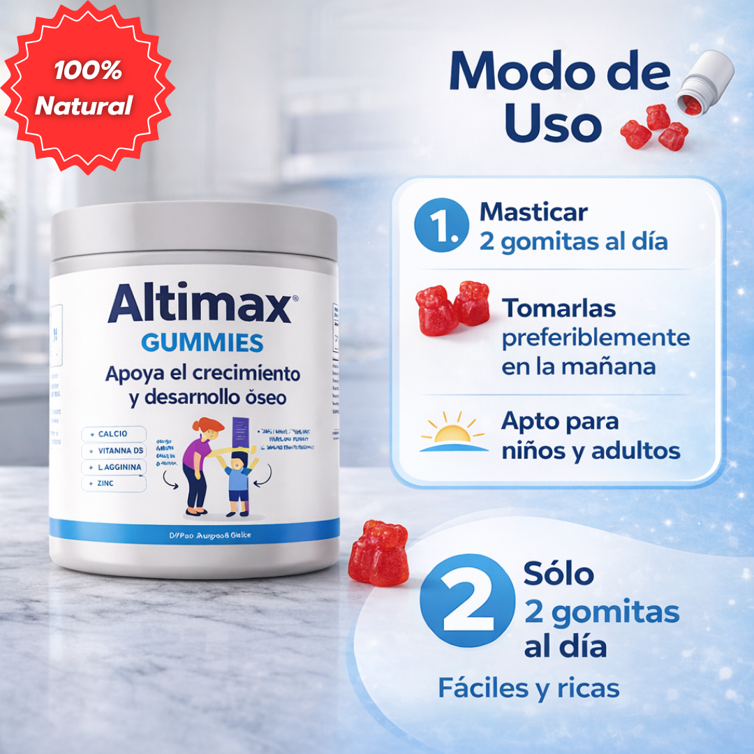 Altimax Gummies | Apoya el crecimiento y desarrollo óseo