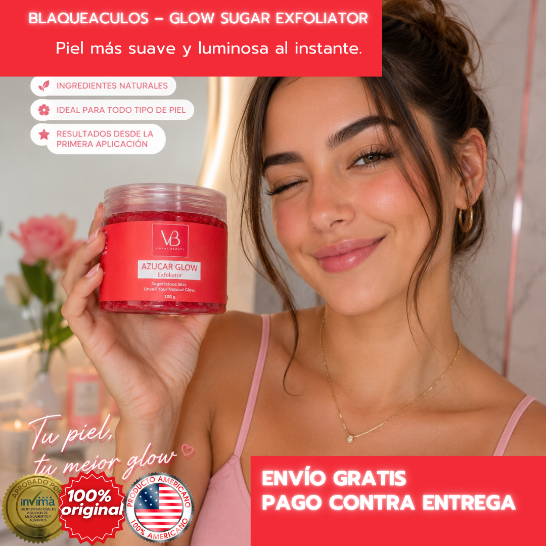 BLAQUEACULOS – Glow Sugar Exfoliator Piel más suave y luminosa al instante.