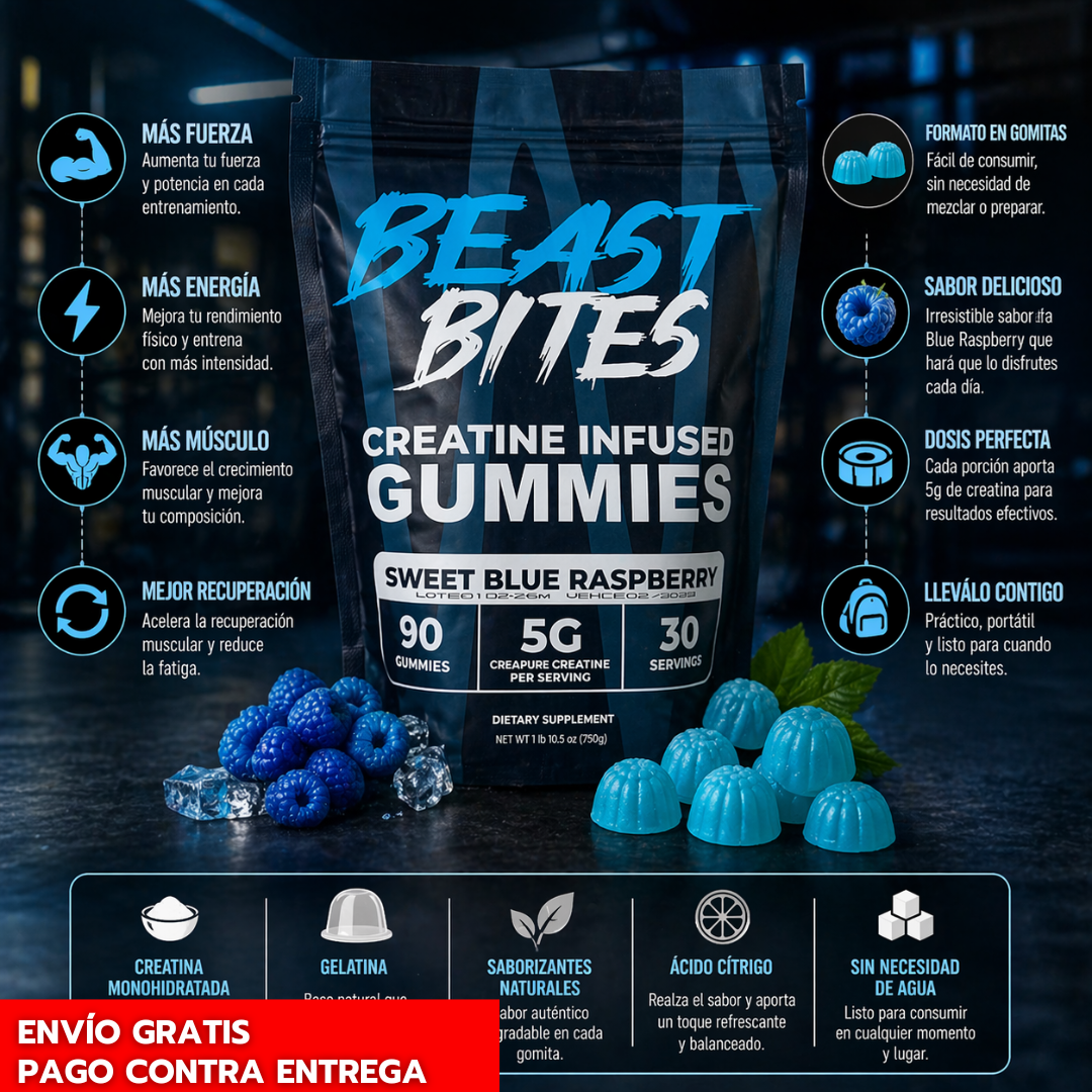 BESTIA PURA – Gomitas de Creatina