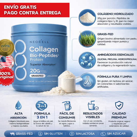 Colágeno Hidrolizado 3 en 1 – Belleza y Movilidad (Alta Absorción)