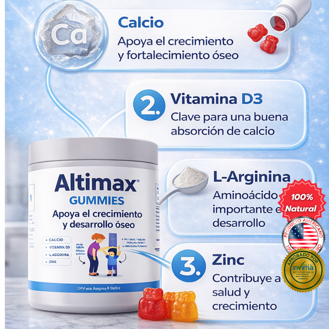 Altimax Gummies | Apoya el crecimiento y desarrollo óseo