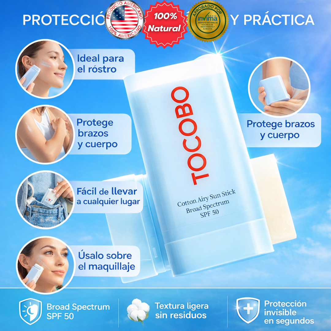 TOCOBO Sun Stick SPF50+: Protección solar rápida sin grasa
