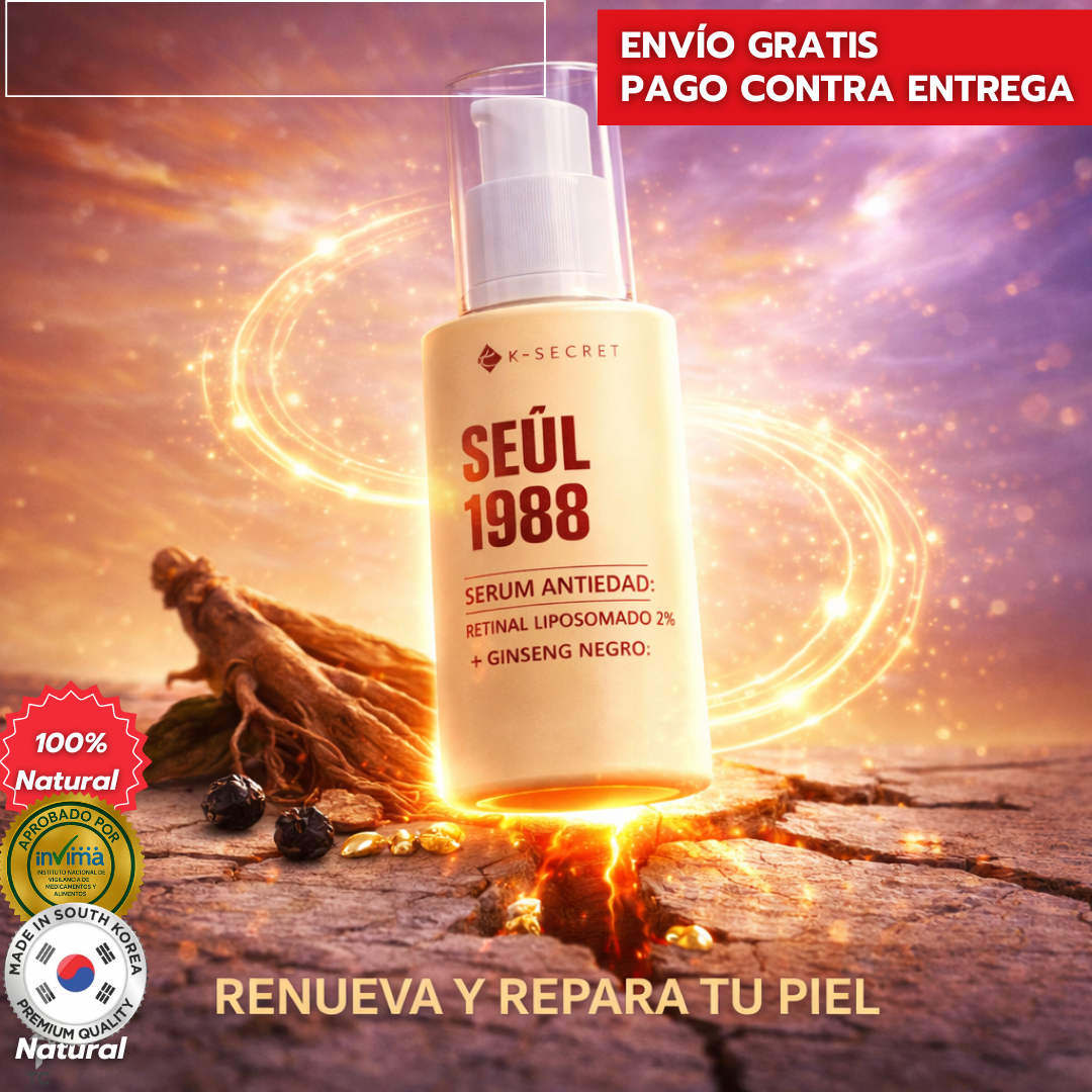 Seúl 1988 Retinal Pro Crema Antiedad Coreana 60ml:  Reafirma y rejuvenece tu piel cada noche.