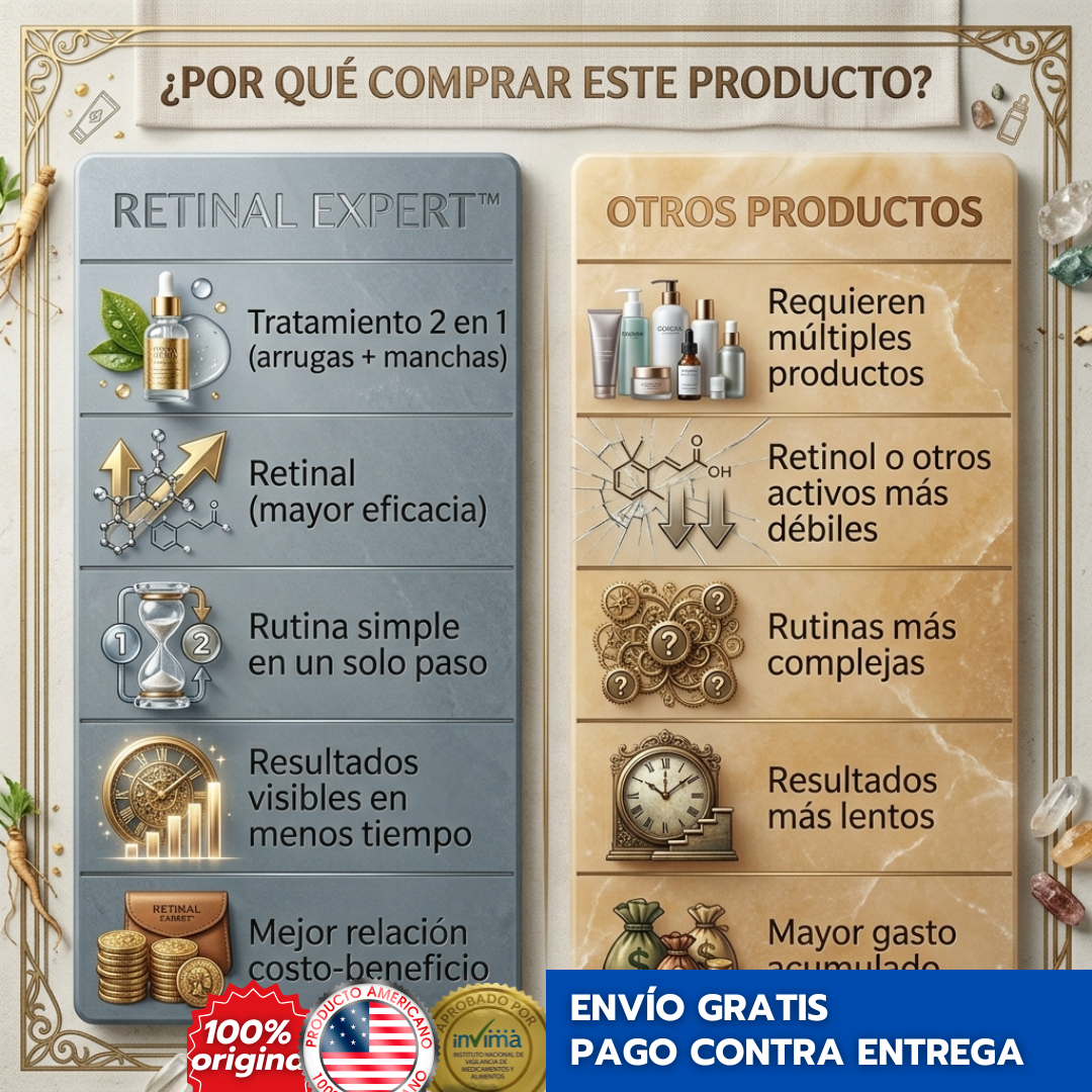 Retinal Expert — Arrugas y manchas en un solo paso