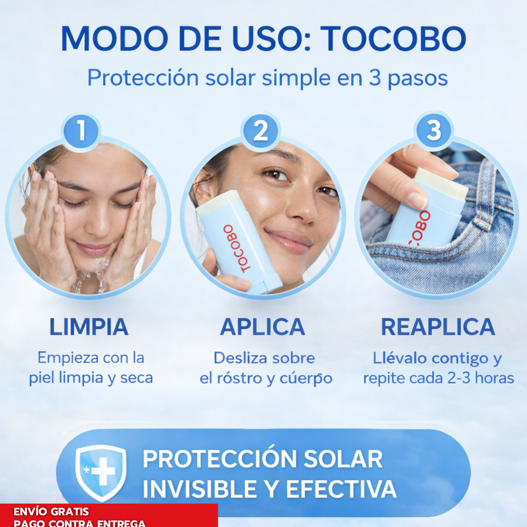 TOCOBO Sun Stick SPF50+: Protección solar rápida sin grasa