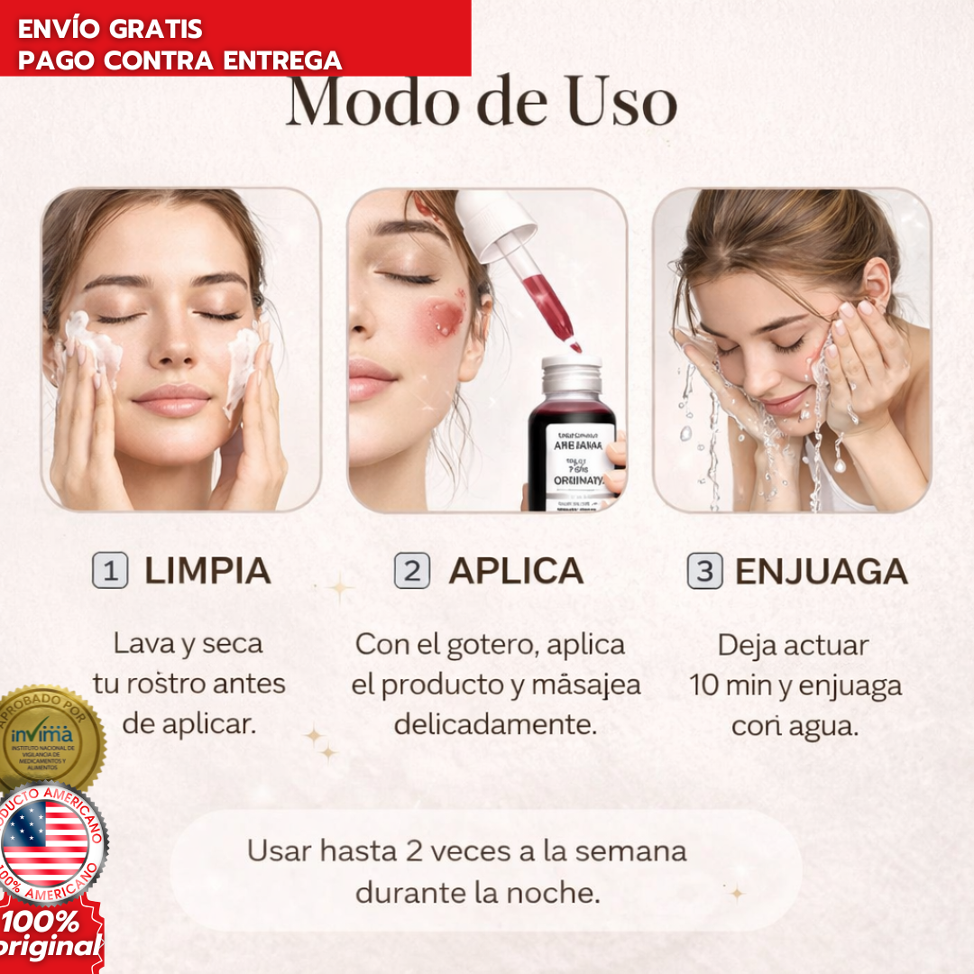 Peeling Facial Efecto Piel Nueva – Piel Más Lisa, Sin Manchas ni Acné