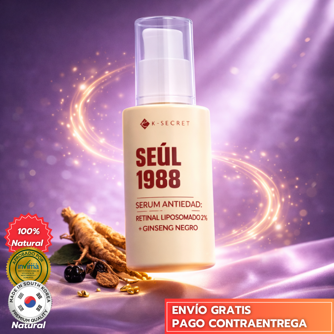 Seúl 1988 Retinal Pro Crema Antiedad Coreana 60ml:  Reafirma y rejuvenece tu piel cada noche.