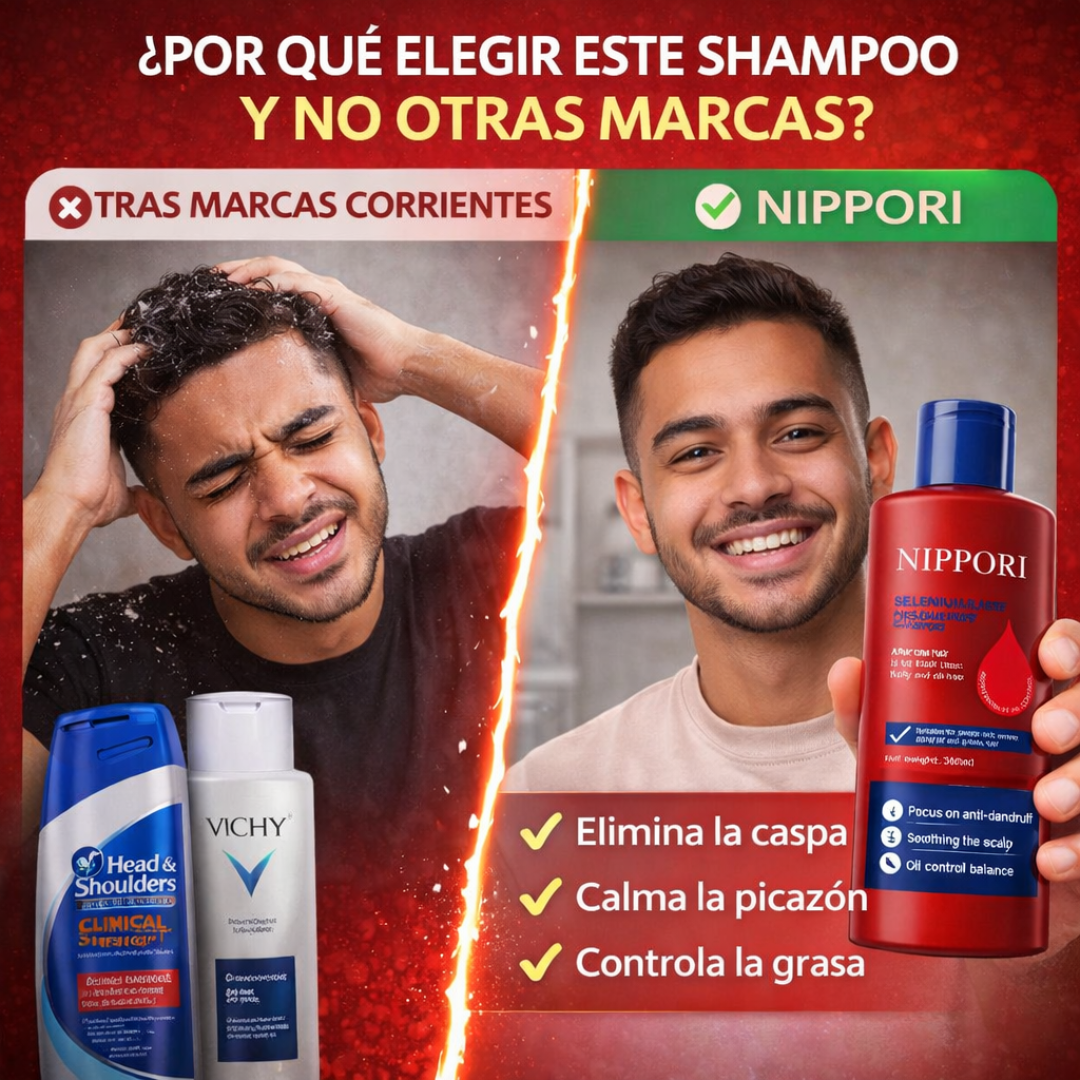 Nippori Shampoo Anticaspa: elimina caspa persistente desde la raíz