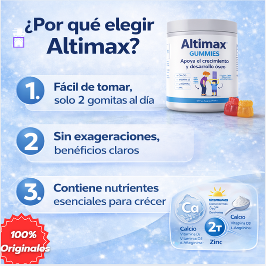 Altimax Gummies | Apoya el crecimiento y desarrollo óseo