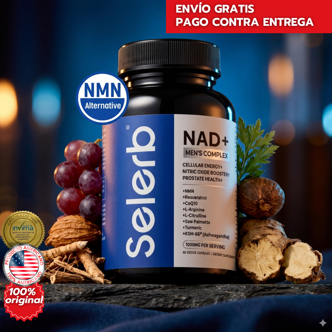 Selerb NAD+ Men's Complex Vitalidad Masculina – Energía, Circulación y Próstata
